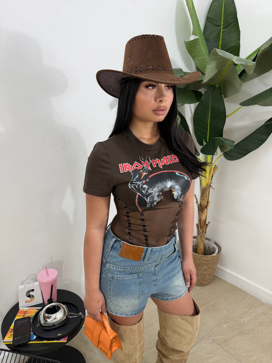 Maglia iron marrone -980