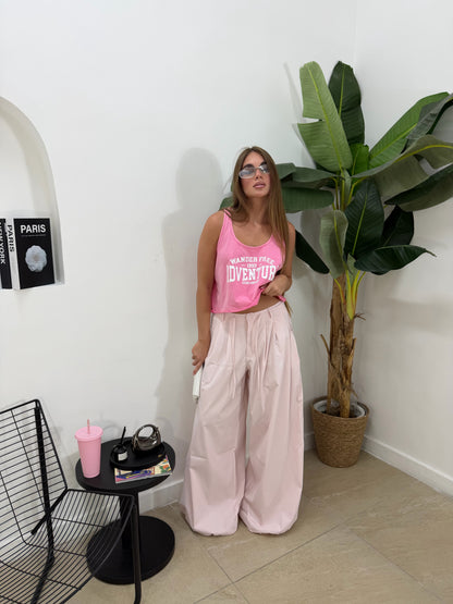 Pantalone oversize rosa -19530