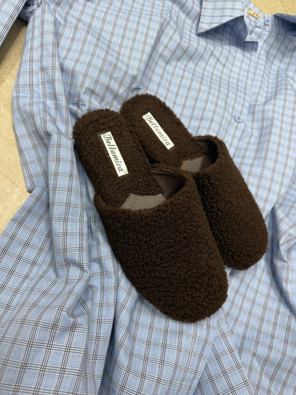 Ciabatta teddy marrone -J94