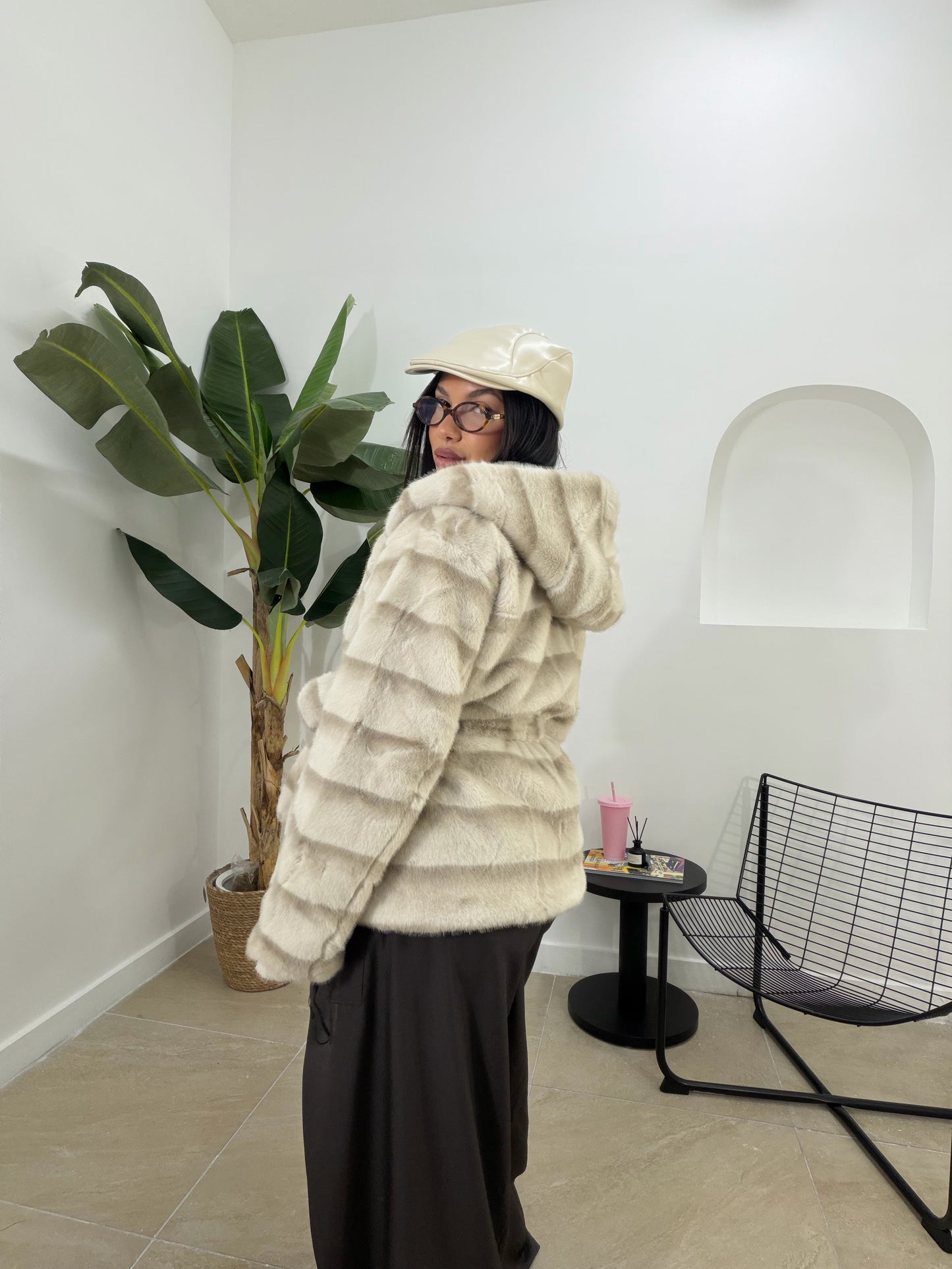 Pelliccia Mod visone panna