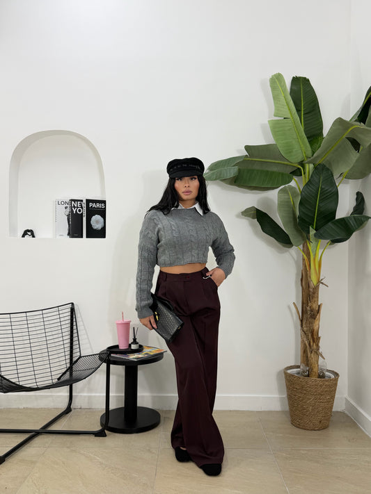 Pantalone vivian Borgogna