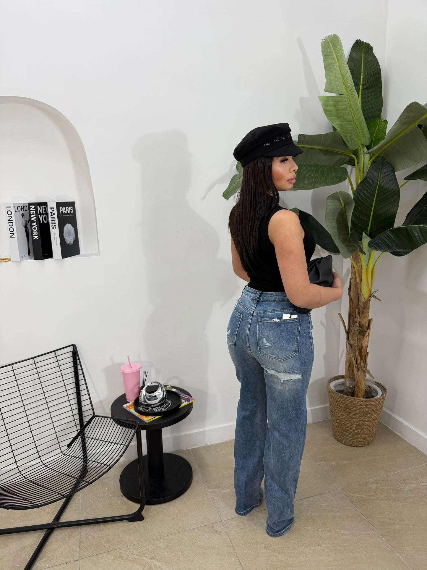 Jeans retró blu denim -528