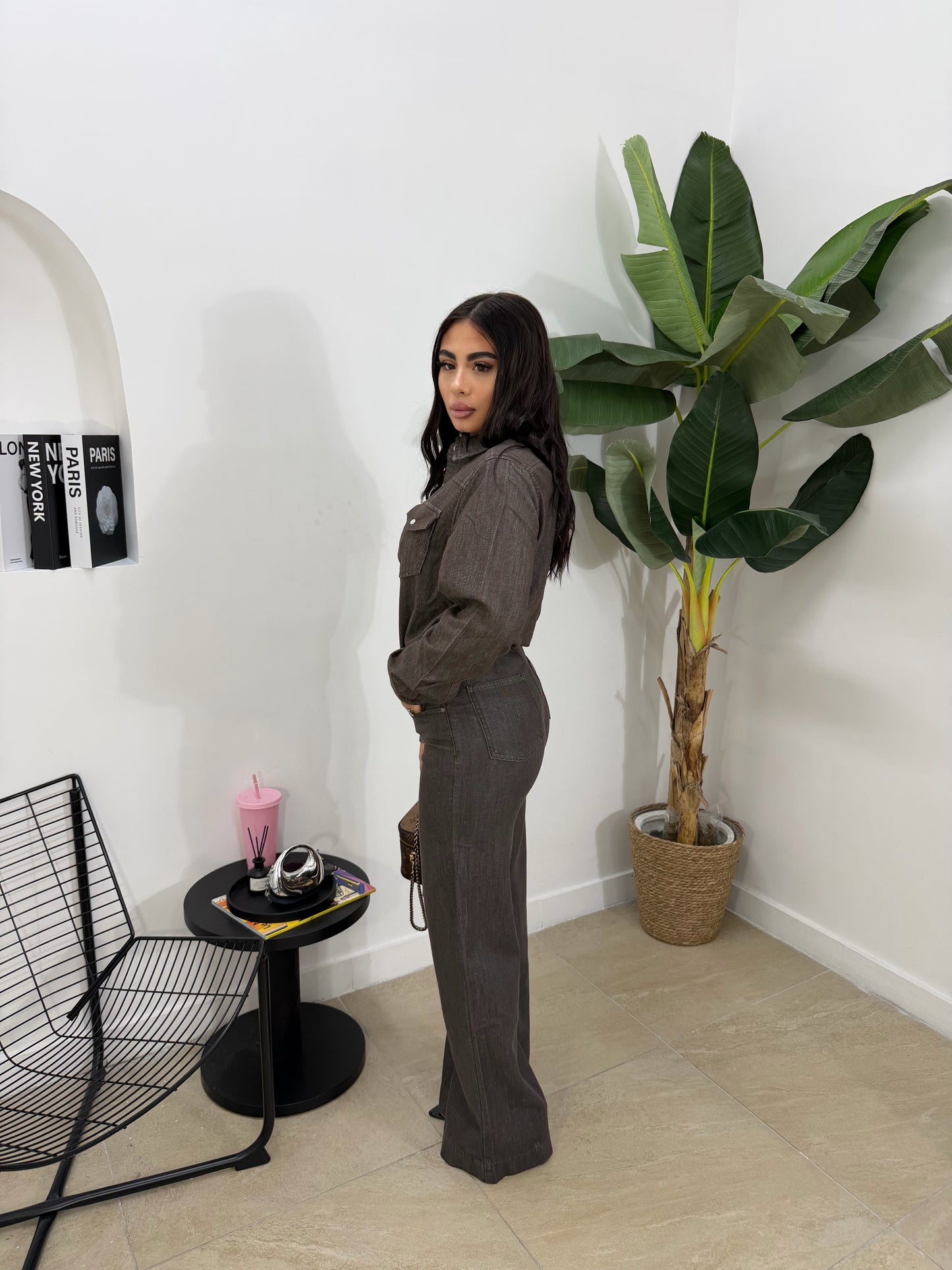 Coordinato denim brown -5204