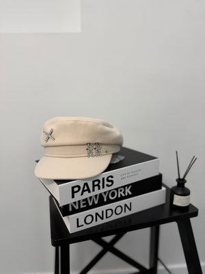 Cappello “RB” panna