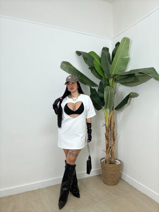 Shirt heart bianca