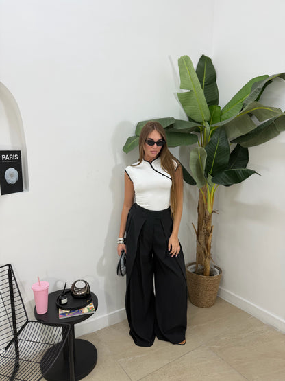 Pantalone double nero -18262