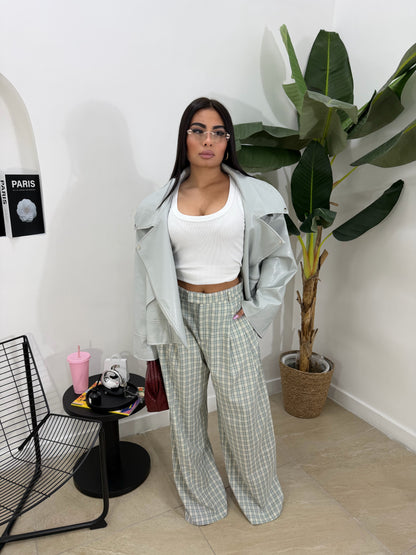 Pantalone quadri ghiaccio -13036
