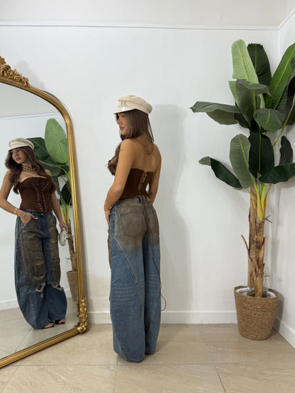 Jeans ballon fume -11780