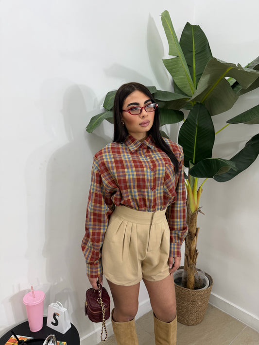 Camicia spalline Rossa -2801