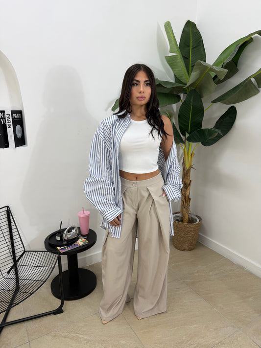 Pantalone pence beige -2130