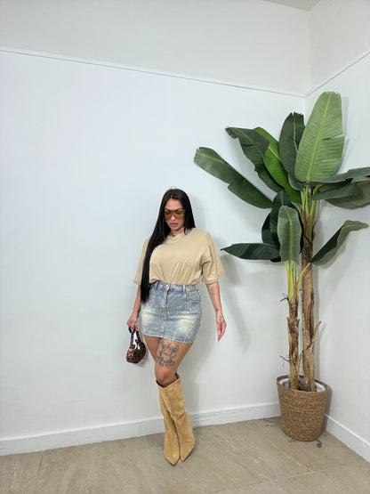 Pantagonna denim con brillantini