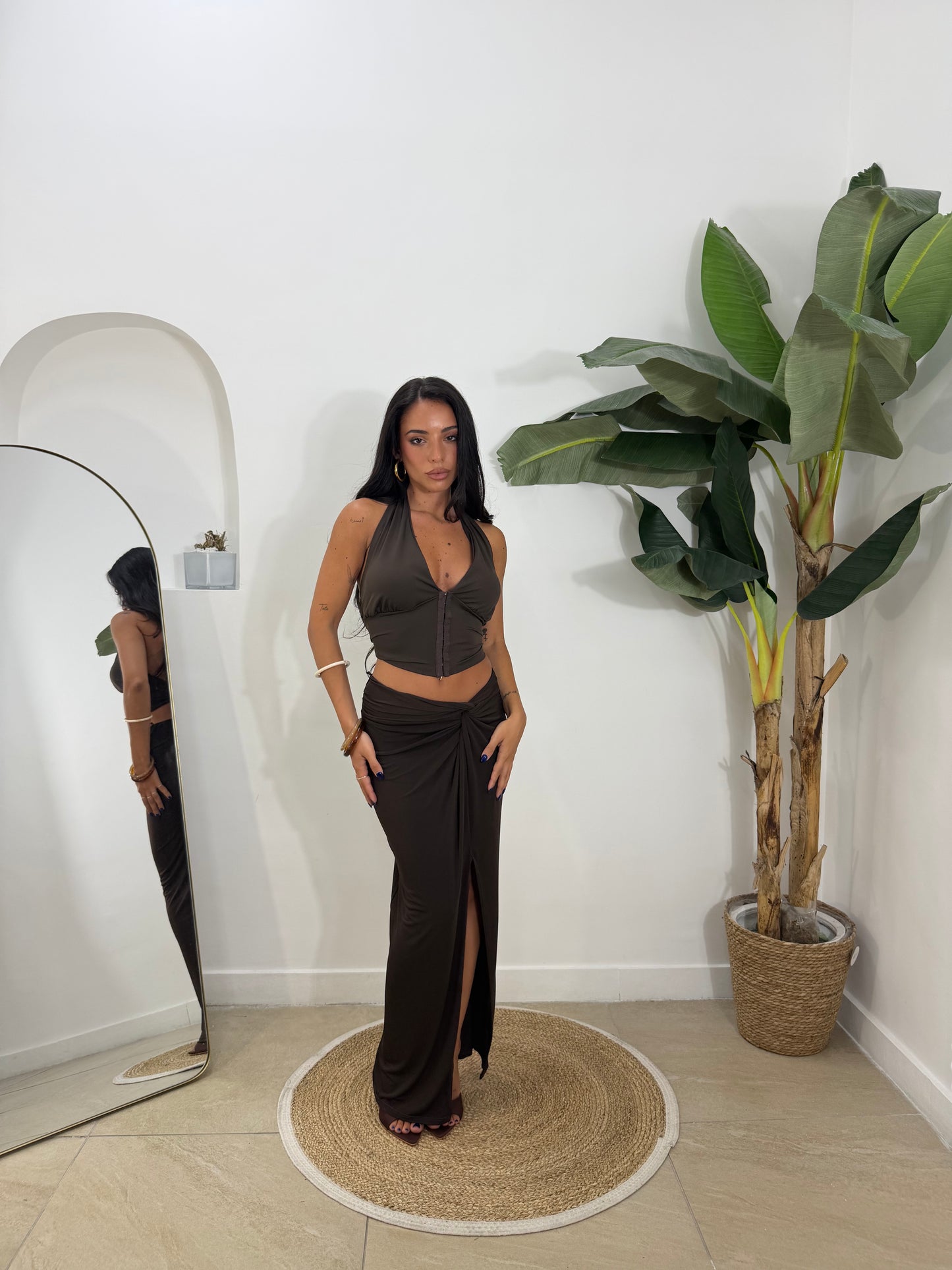 Gonna Alena marrone -32420