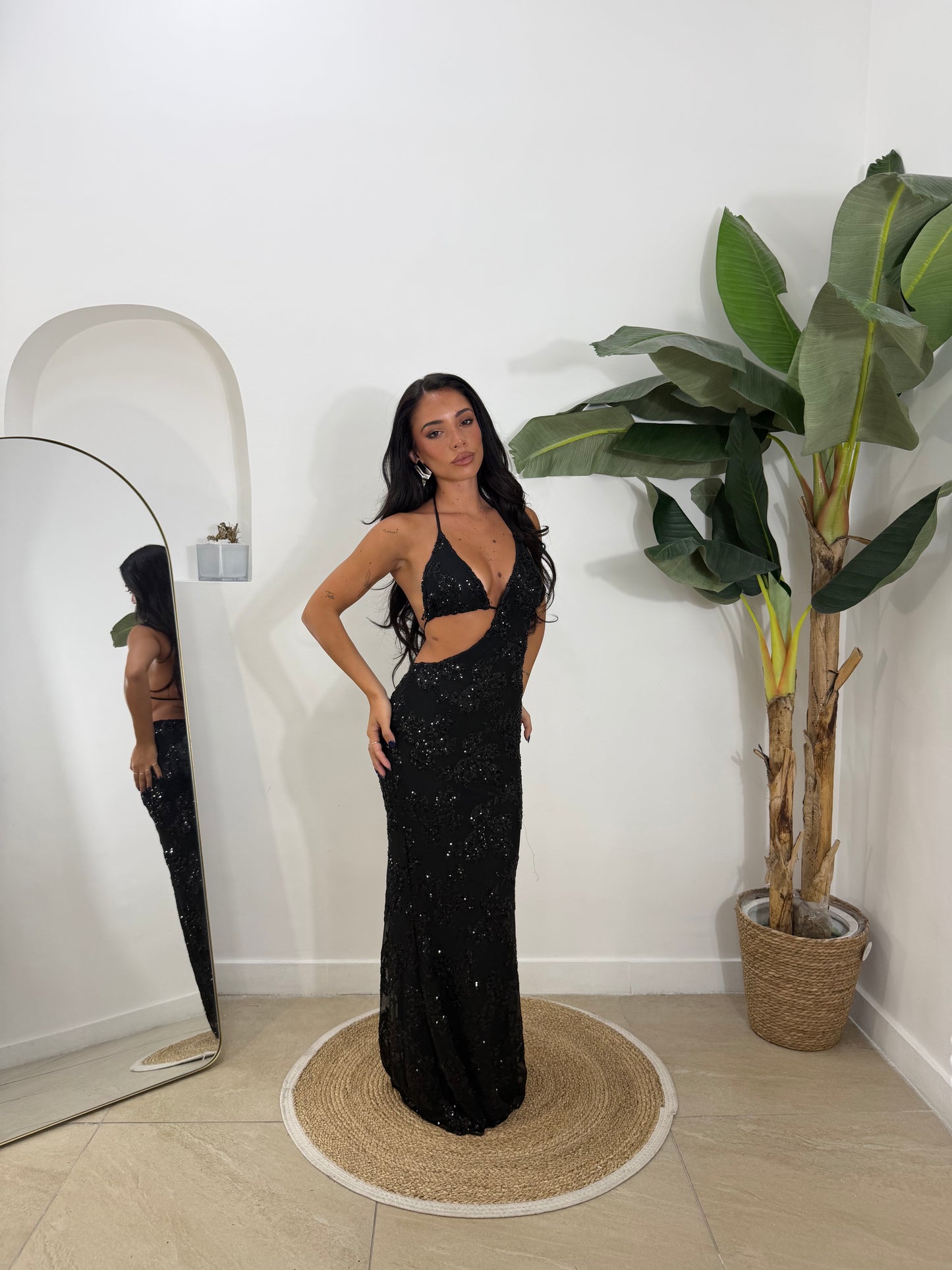 Abito élite long nero -28375