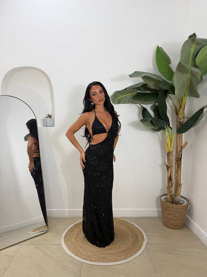 Abito élite long nero -28375
