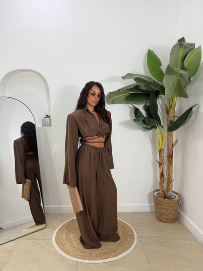 Coordinato Amanda marrone -7098