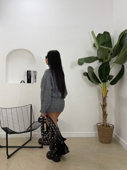 Abito Ginevra grigio - in lana