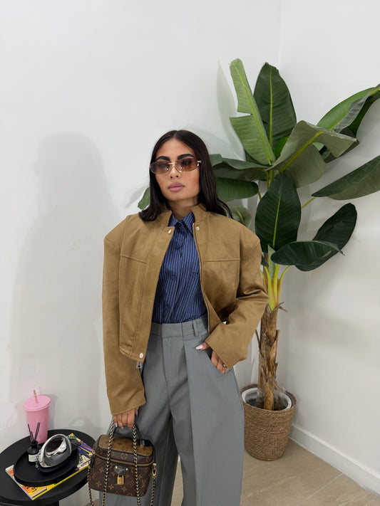 Biker in camoscio -11790