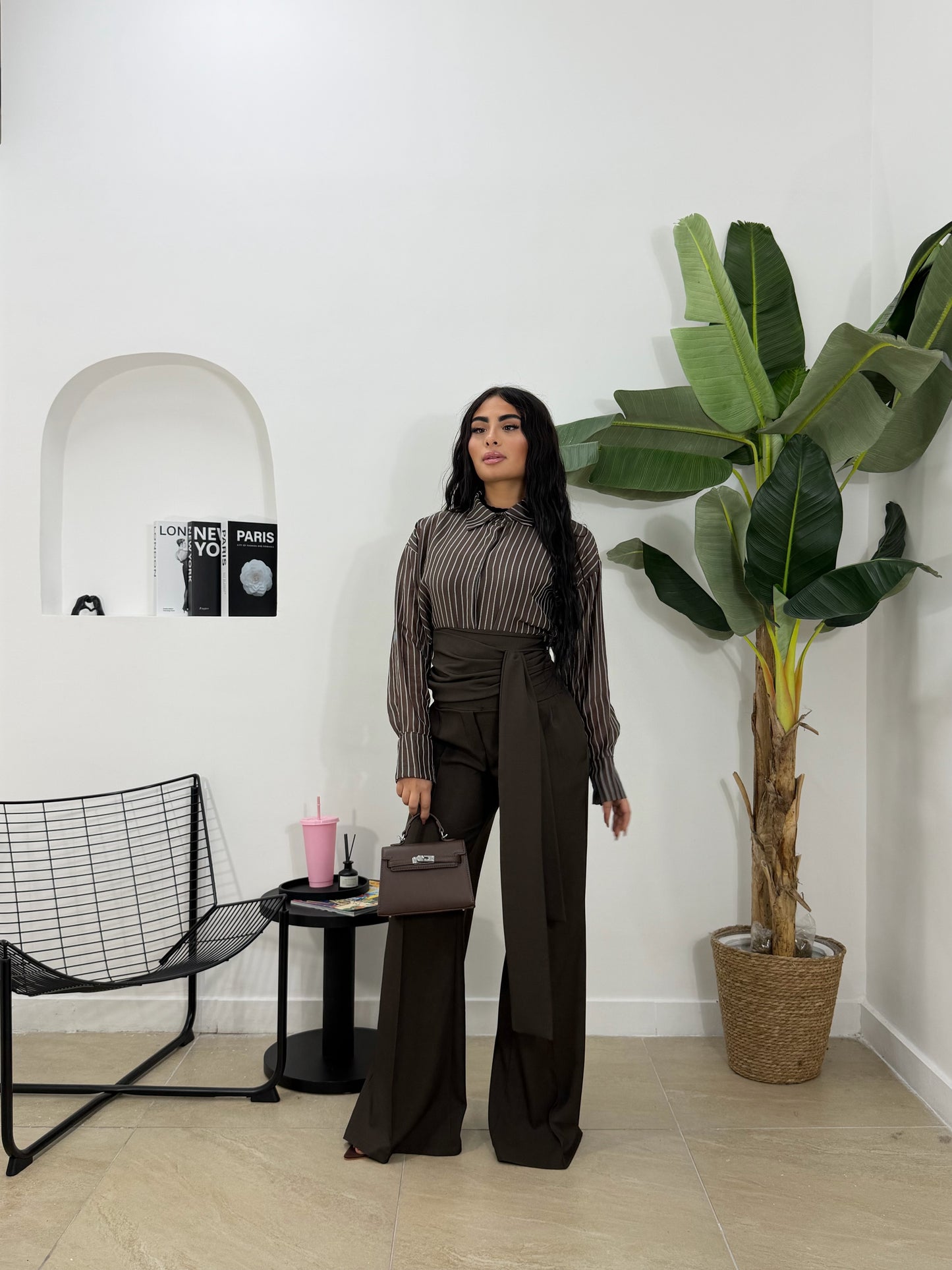 Pantalone fascia marrone