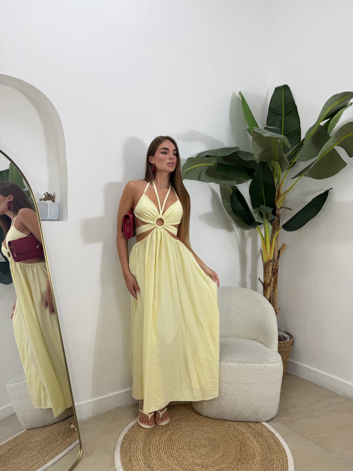 Abito calipso giallo -66958