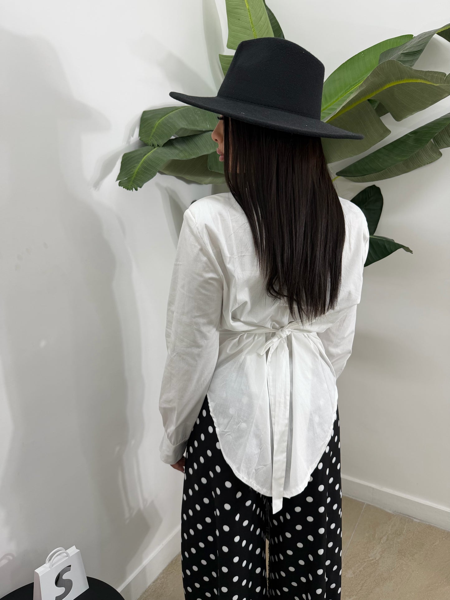 Camicia strutturata bianca -45972