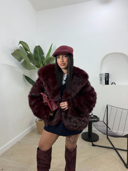 Pelliccia shila bordeoux