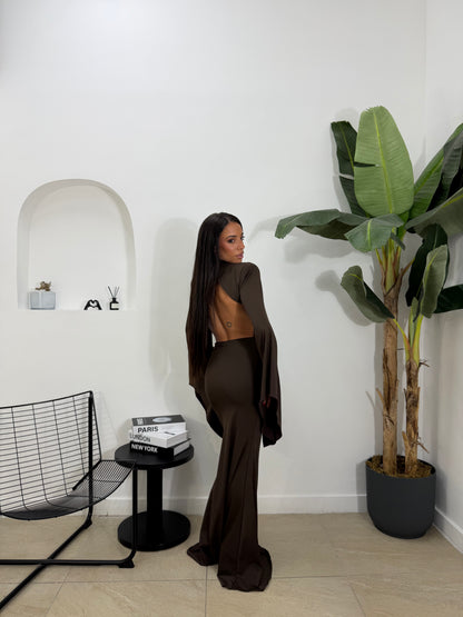 Abito selene marrone - 60853