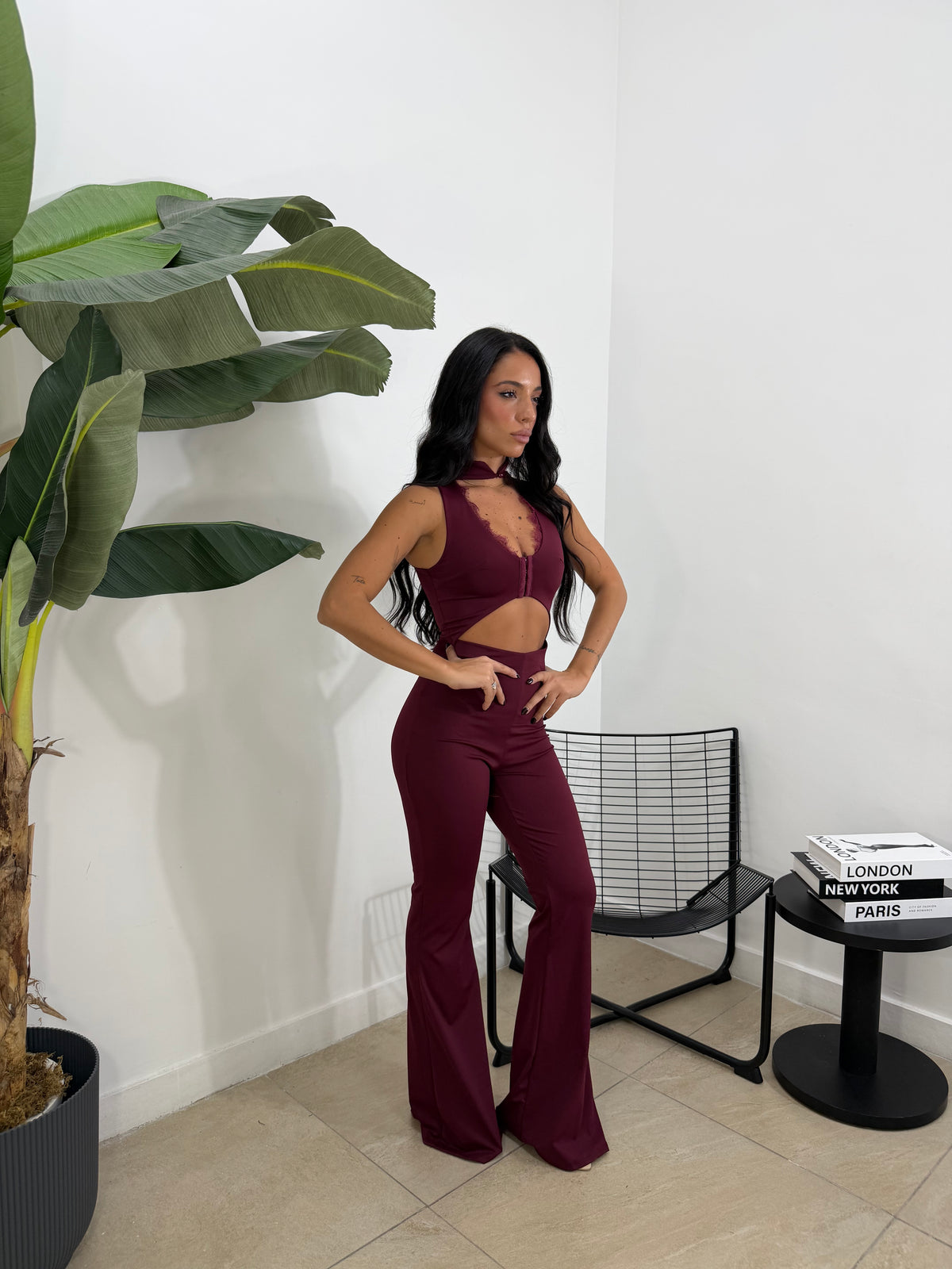 Jumpsuit clarissa bordeaux - 20726