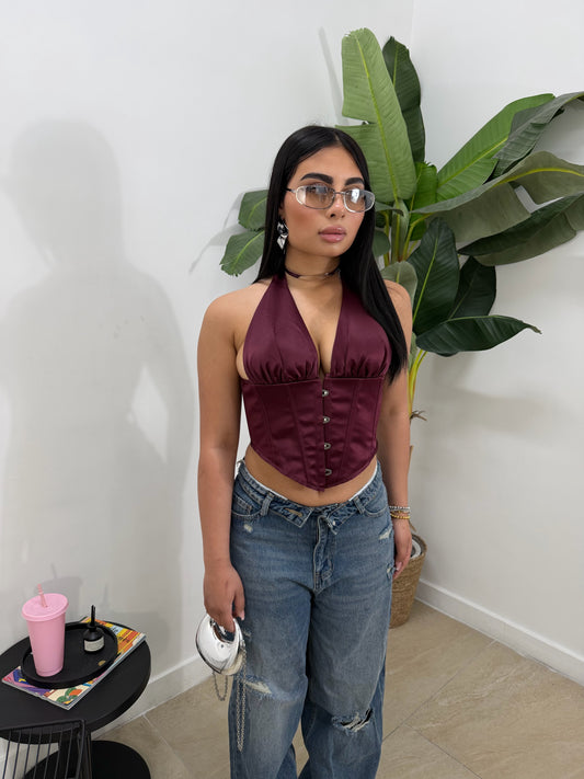 Corsetto cherry bordeaux -7250