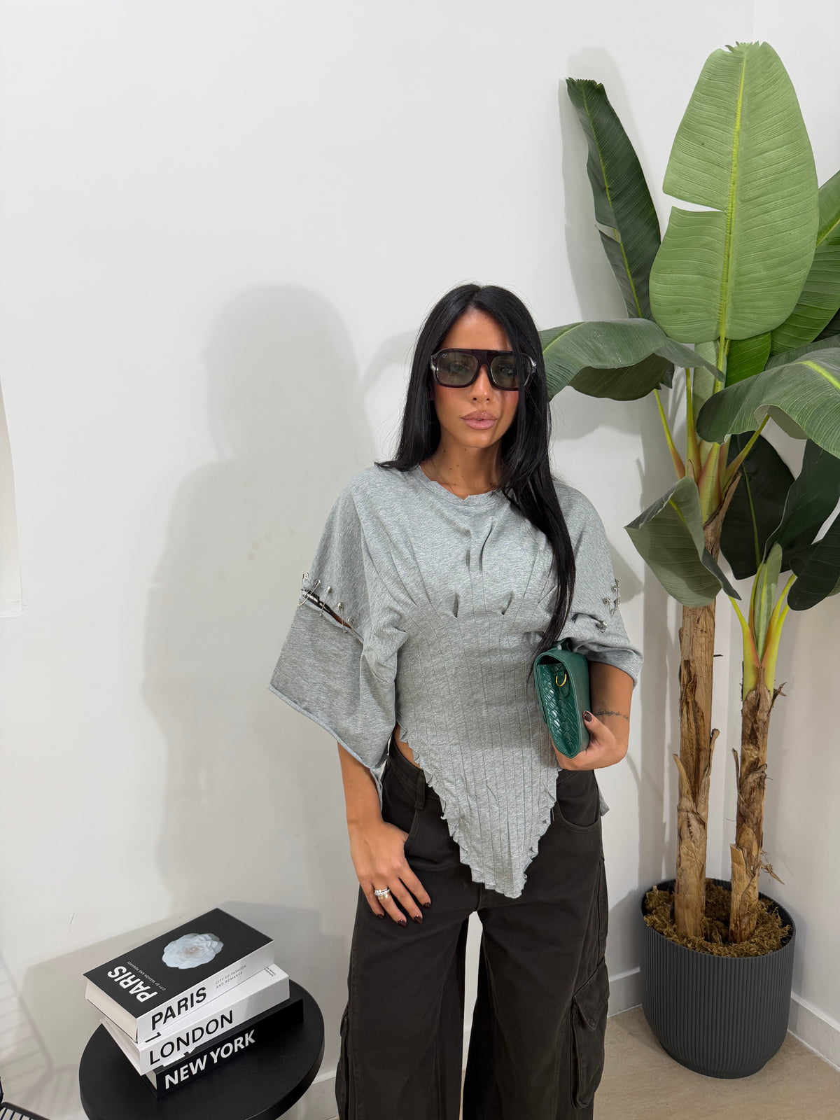 Maglia spilla grigia - 59012