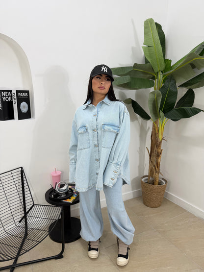 Coordinato blu denim just -01