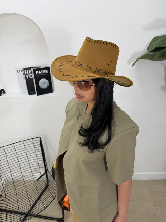 Cappello cow boy caramello