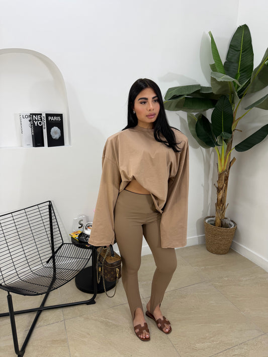 Leggings ghette camel  -15012