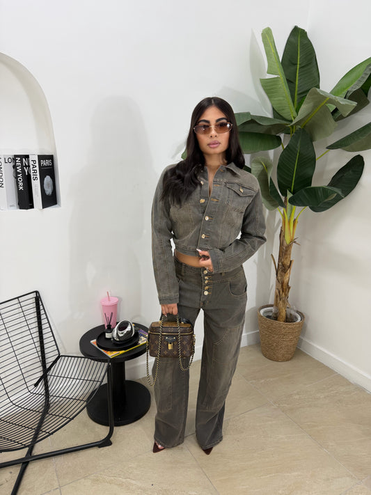 Coordinato bottoni brown -25197