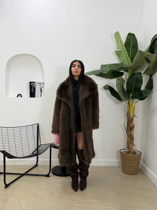 Pelliccia lunga marrone