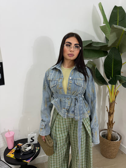 Giacca denim asimmetrica -51655