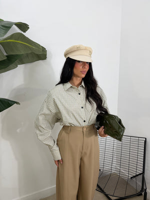 Camicia quadretti beige - 2824