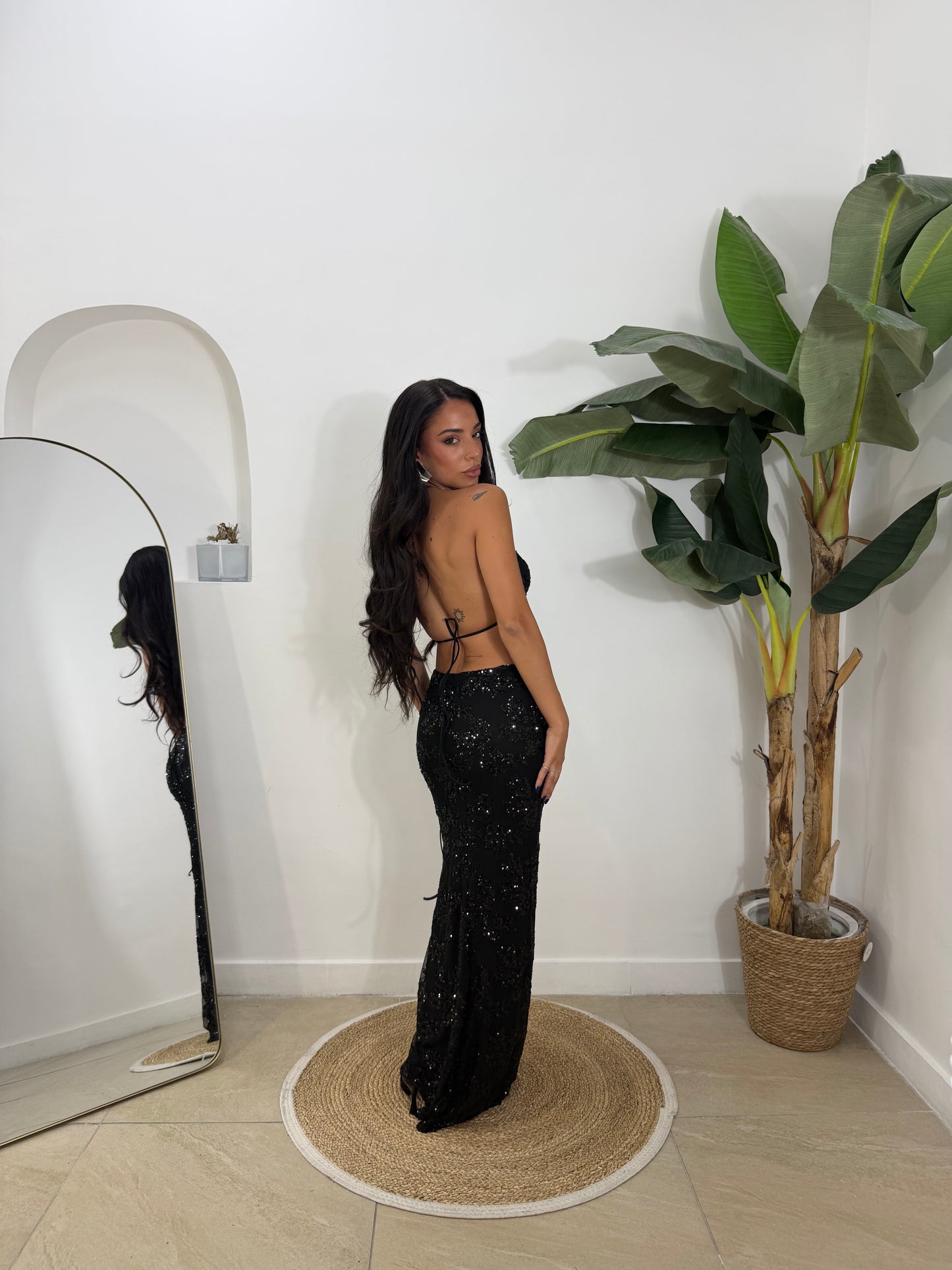 Abito élite long nero -28375