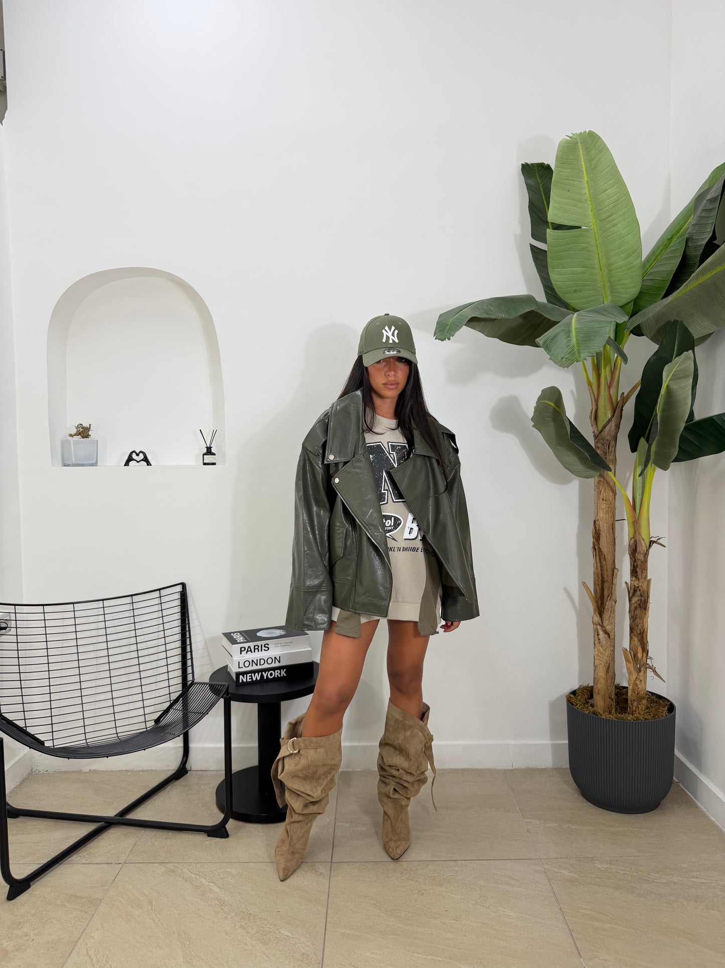Biker oversize verde- 534