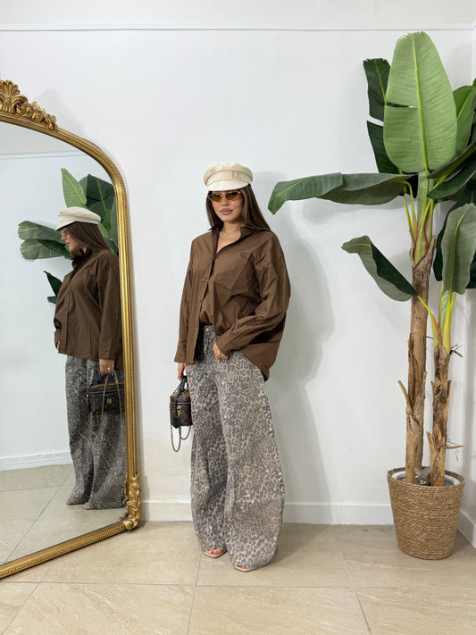 Jeans ballon animalier -97031
