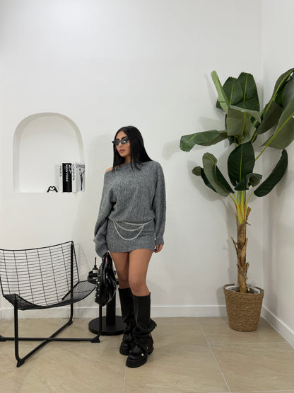 Abito Ginevra grigio - in lana