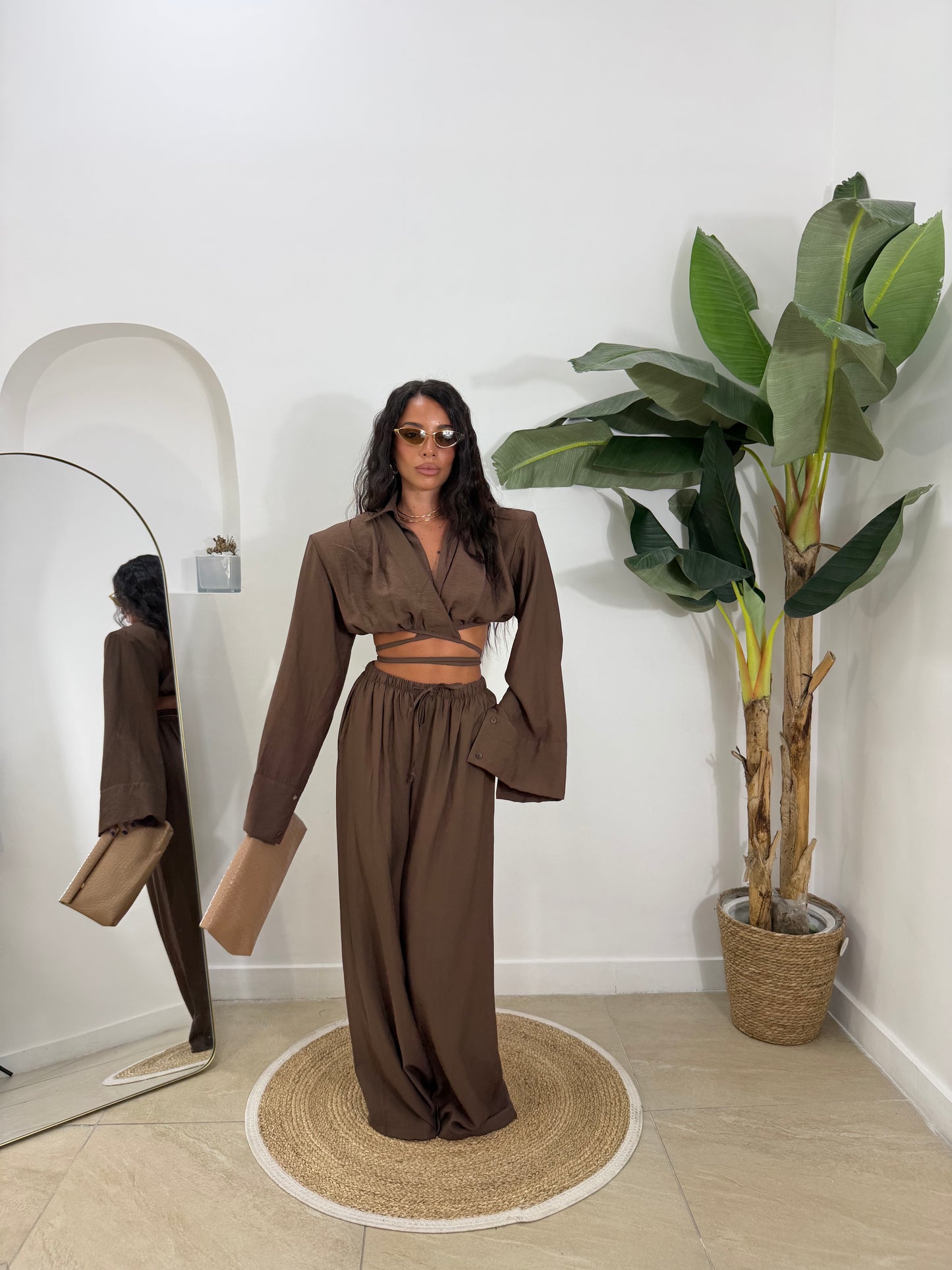Coordinato Amanda marrone -7098