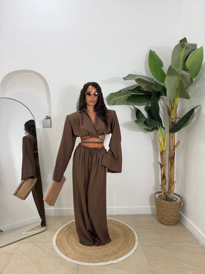 Coordinato Amanda marrone -7098