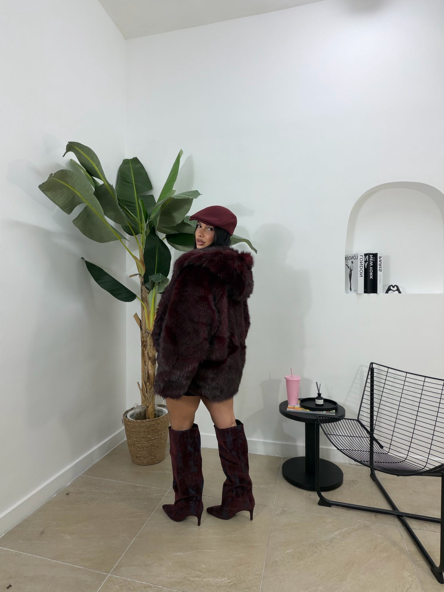 Pelliccia shila bordeoux