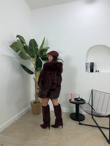 Pelliccia shila bordeoux