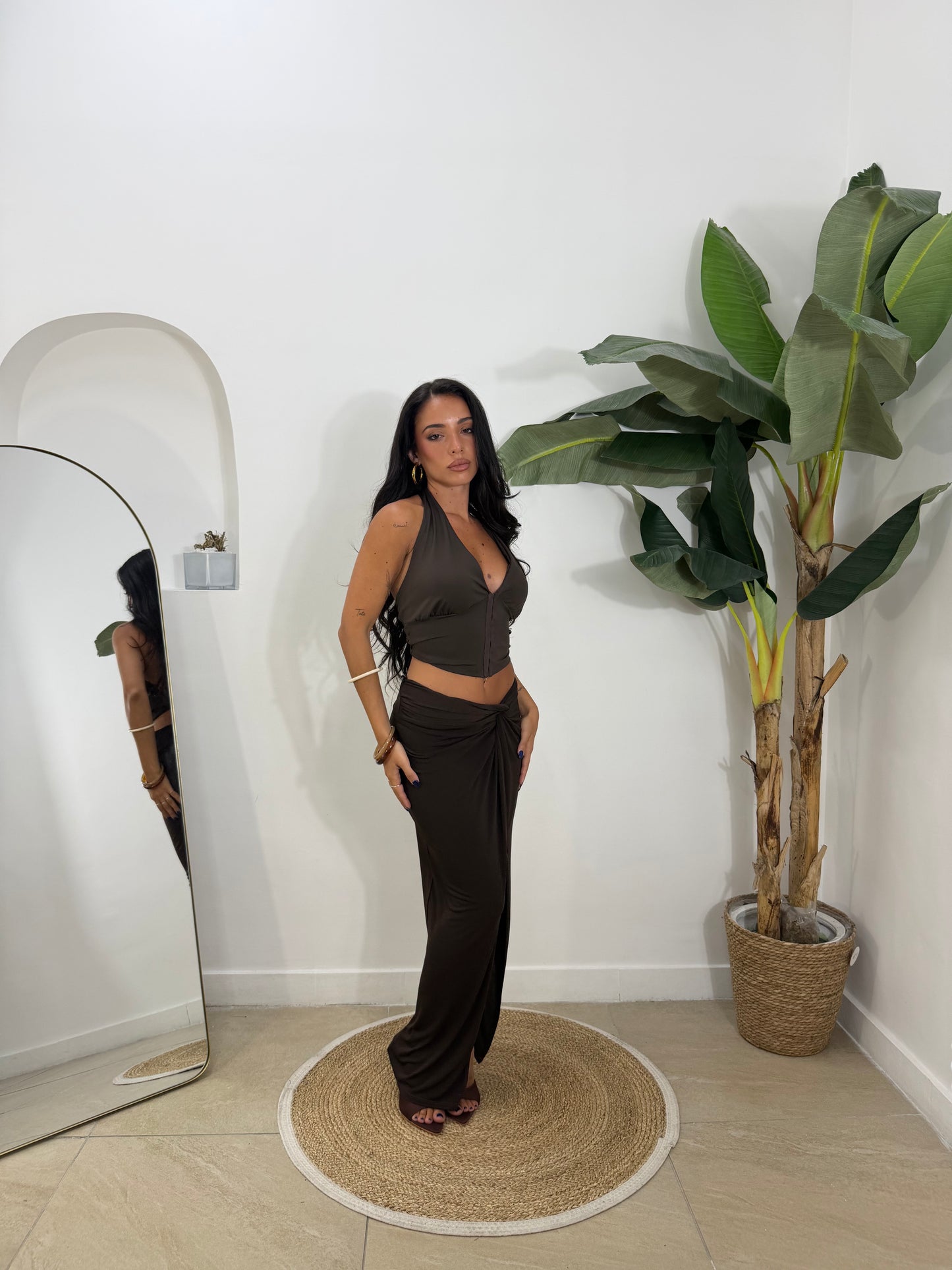 Gonna Alena marrone -32420