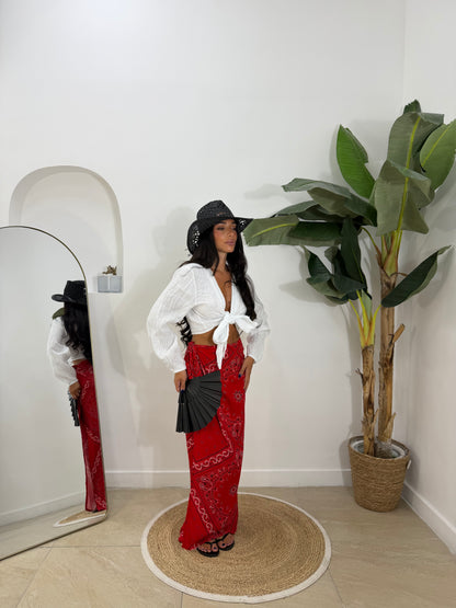 Loungette bandana rossa -7097