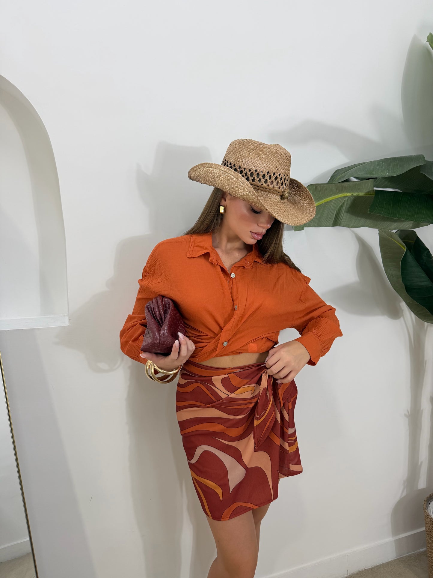 Camicia vincent ruggine -3000