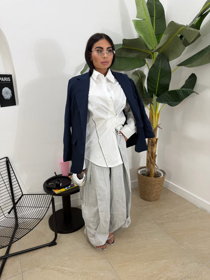 Pantalone maddie grigio -12785