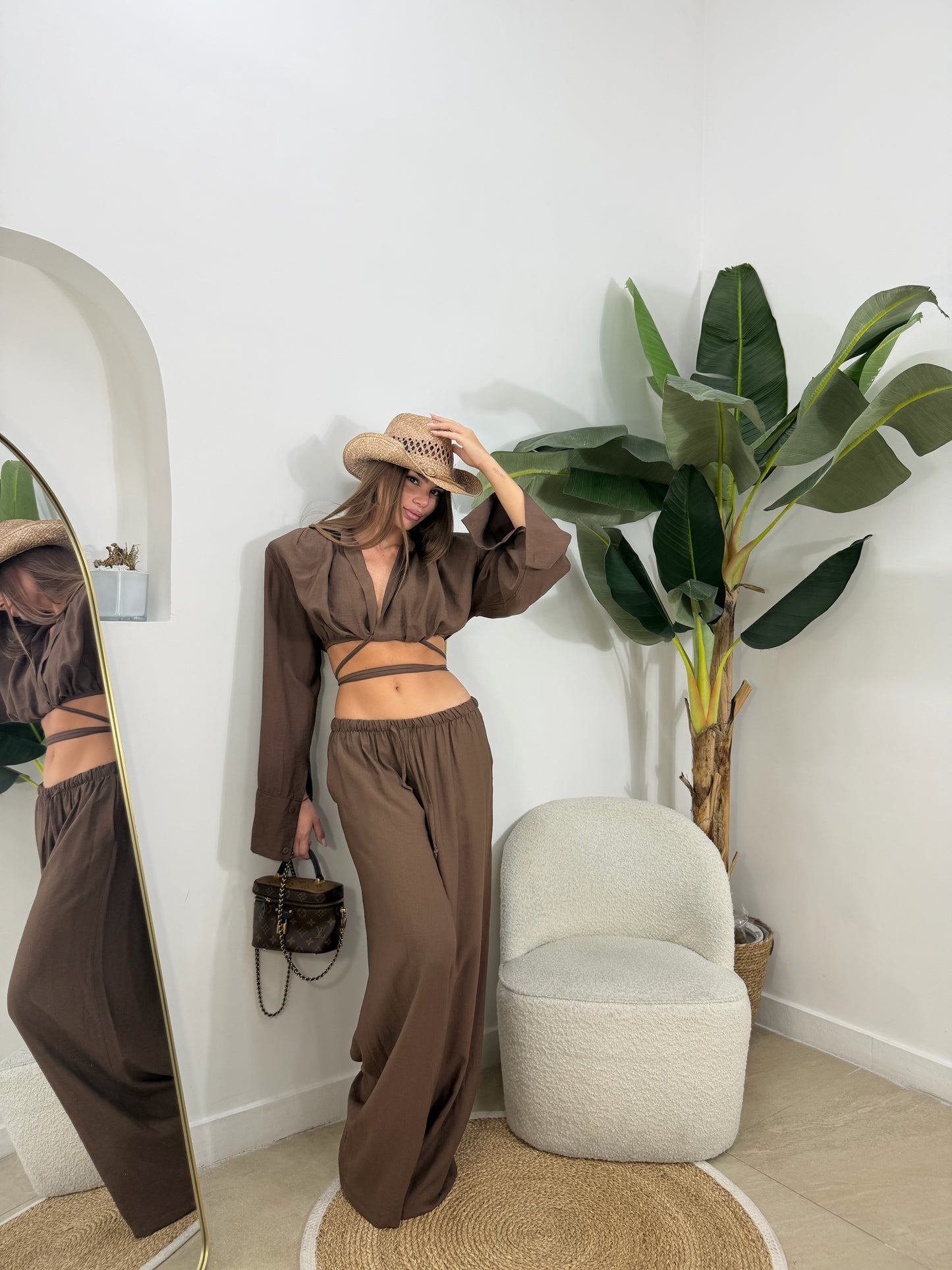 Coordinato Amanda marrone -7098