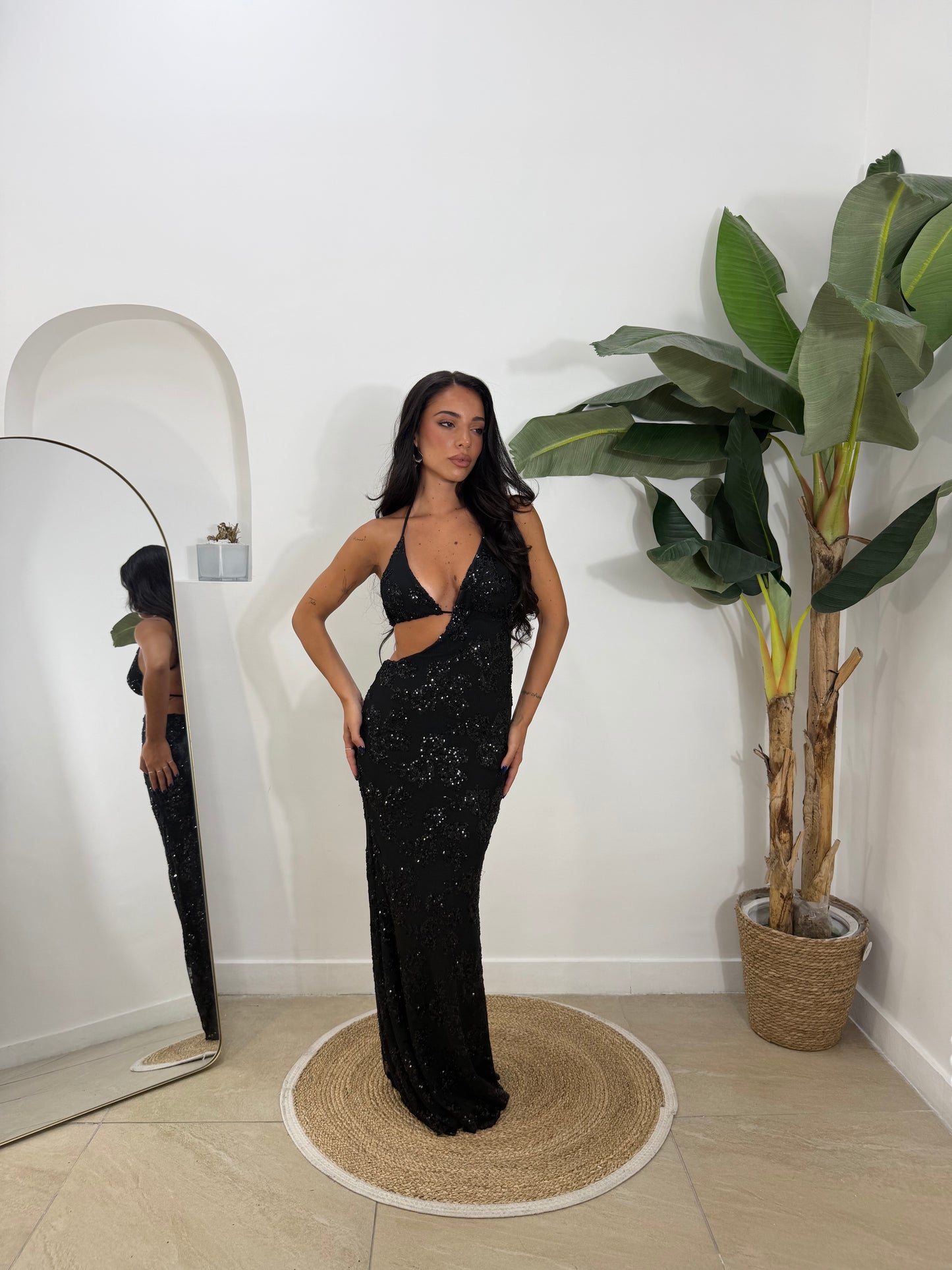 Abito élite long nero -28375